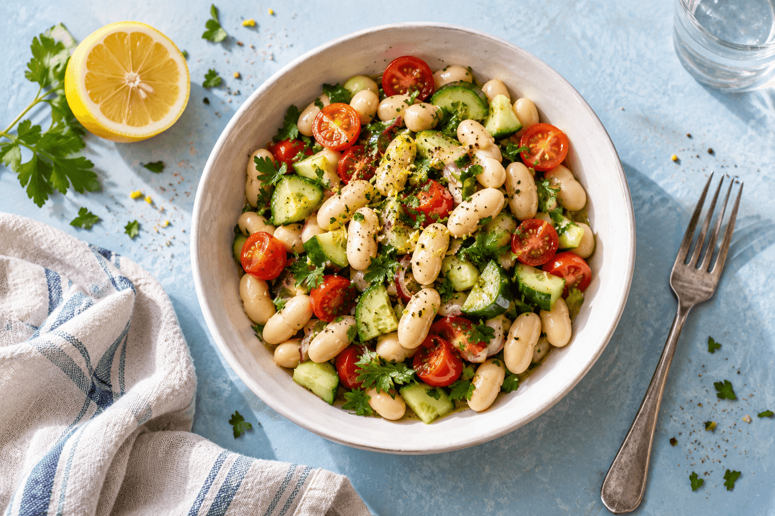 White bean crunch bowl
